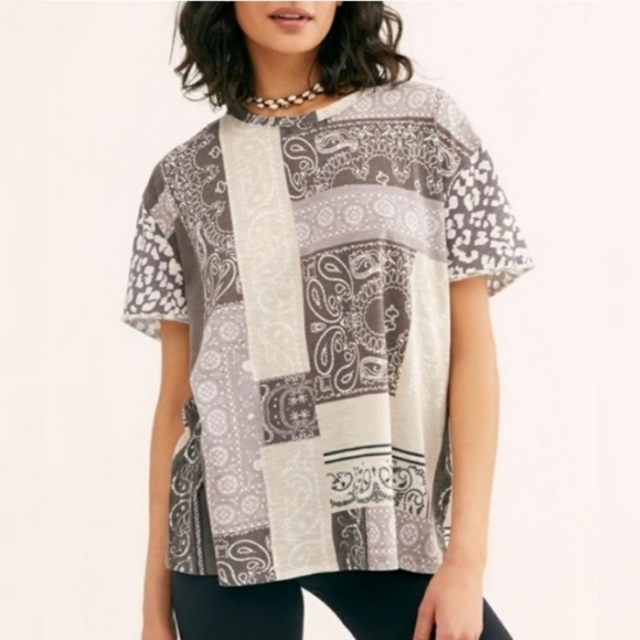 Free People Bandana Print Tee - Picture 4 of 4